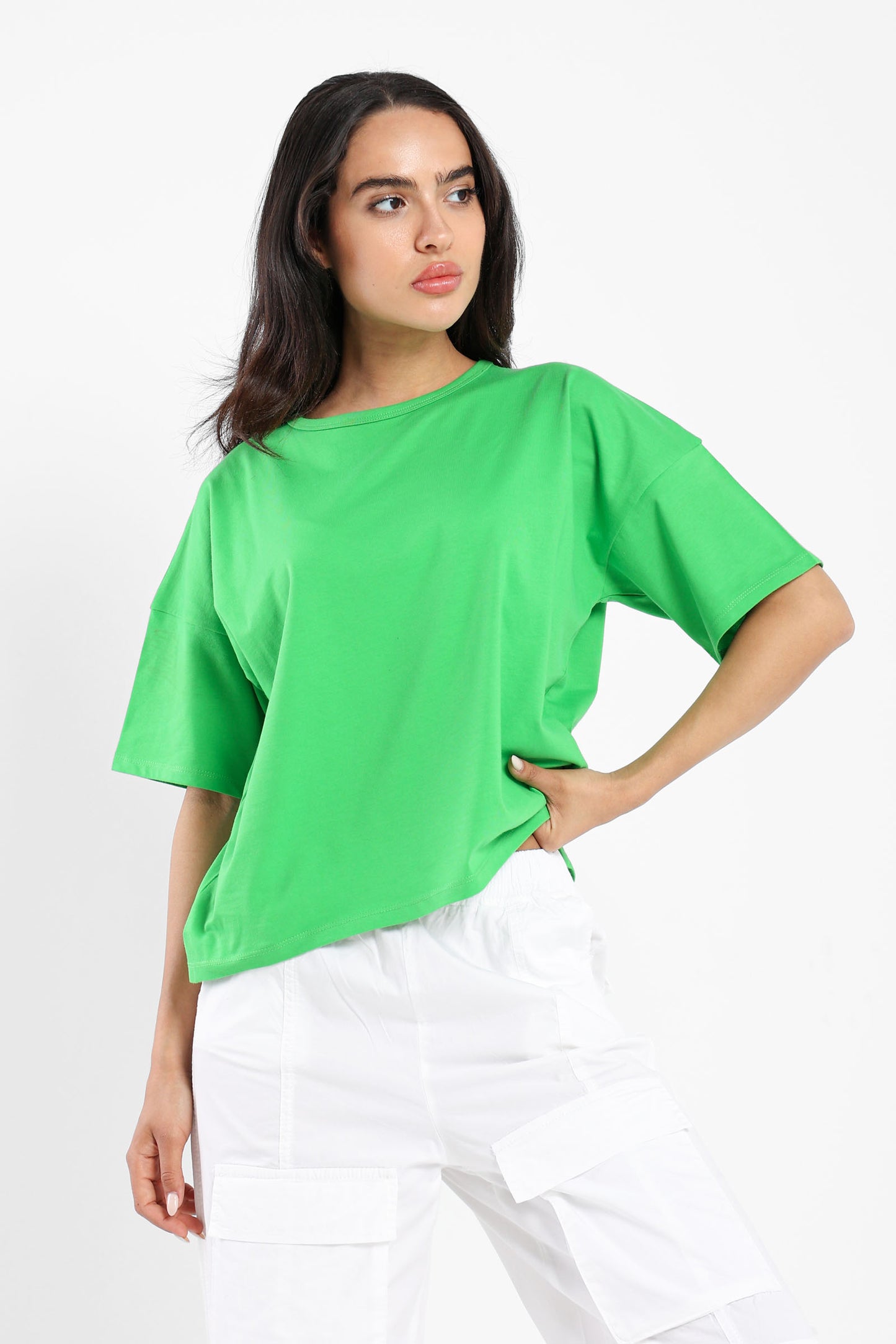 Loose Hi Low Tshirt With Small Side - Outlet