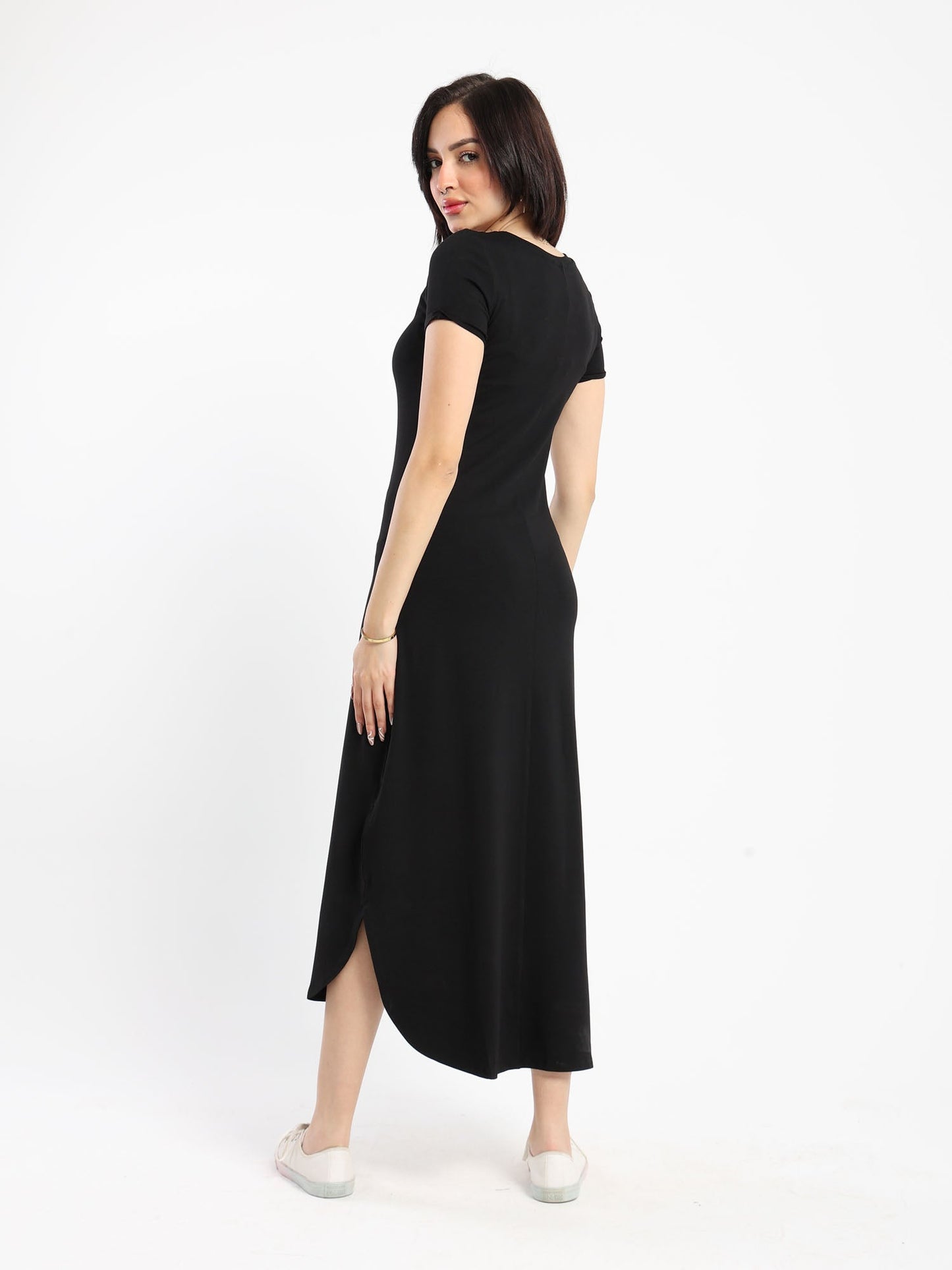 Dress - Round Hem - Short Sleeve - Outlet