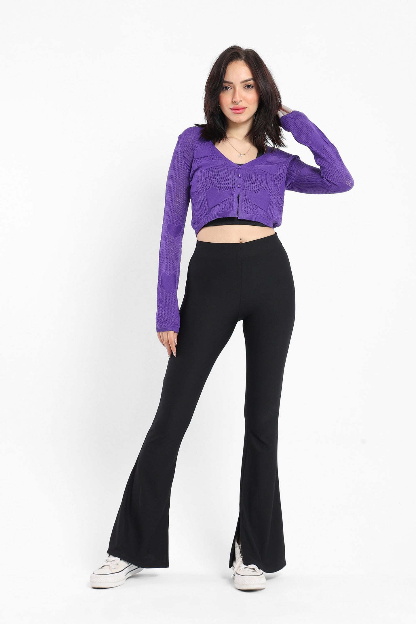 Cardigan Front Buttoned Tricot Cardigan - Outlet