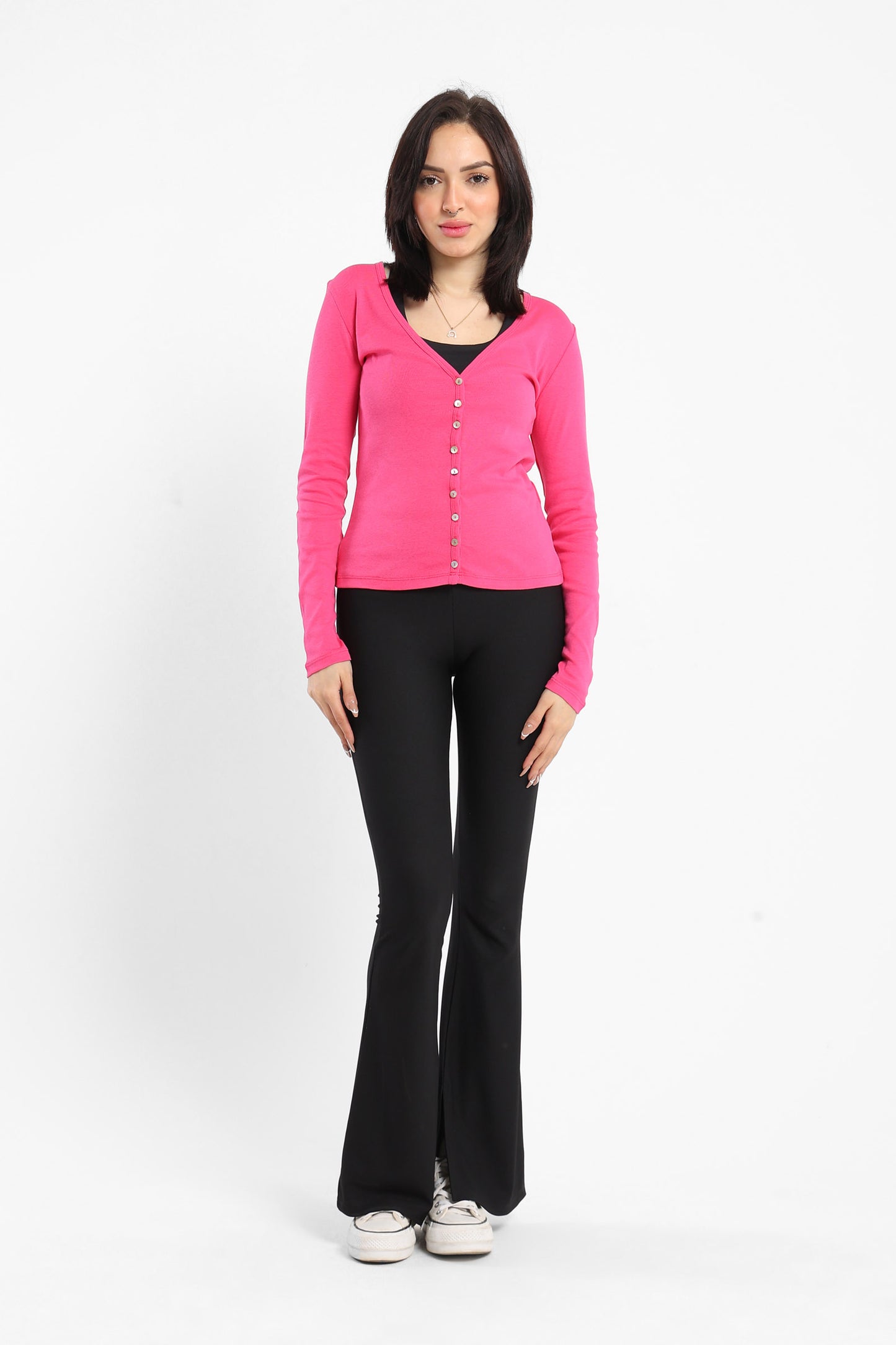 Basic Cardigan With Front Buttons - Outlet