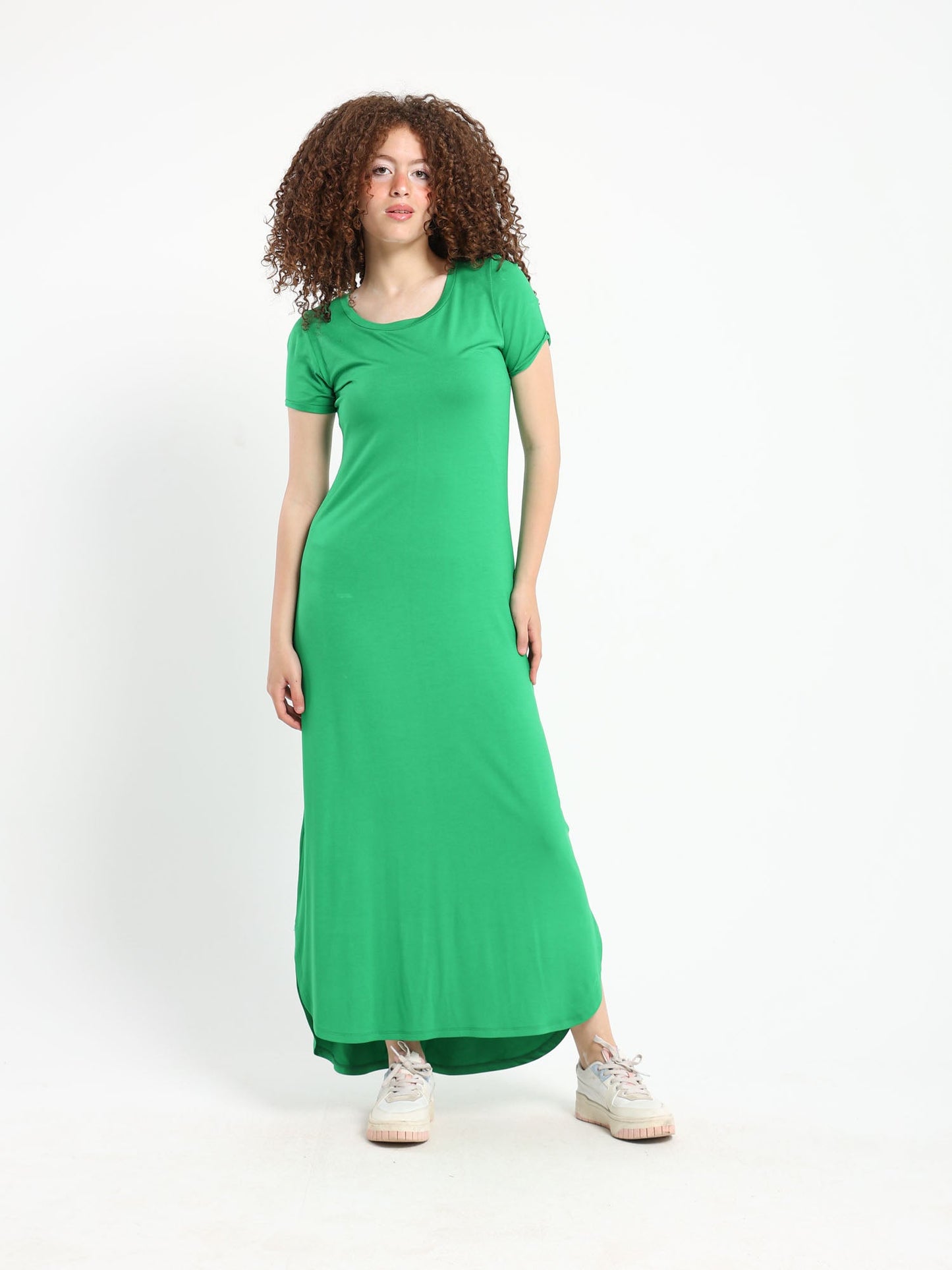 Dress - Round Hem - Short Sleeve - Outlet