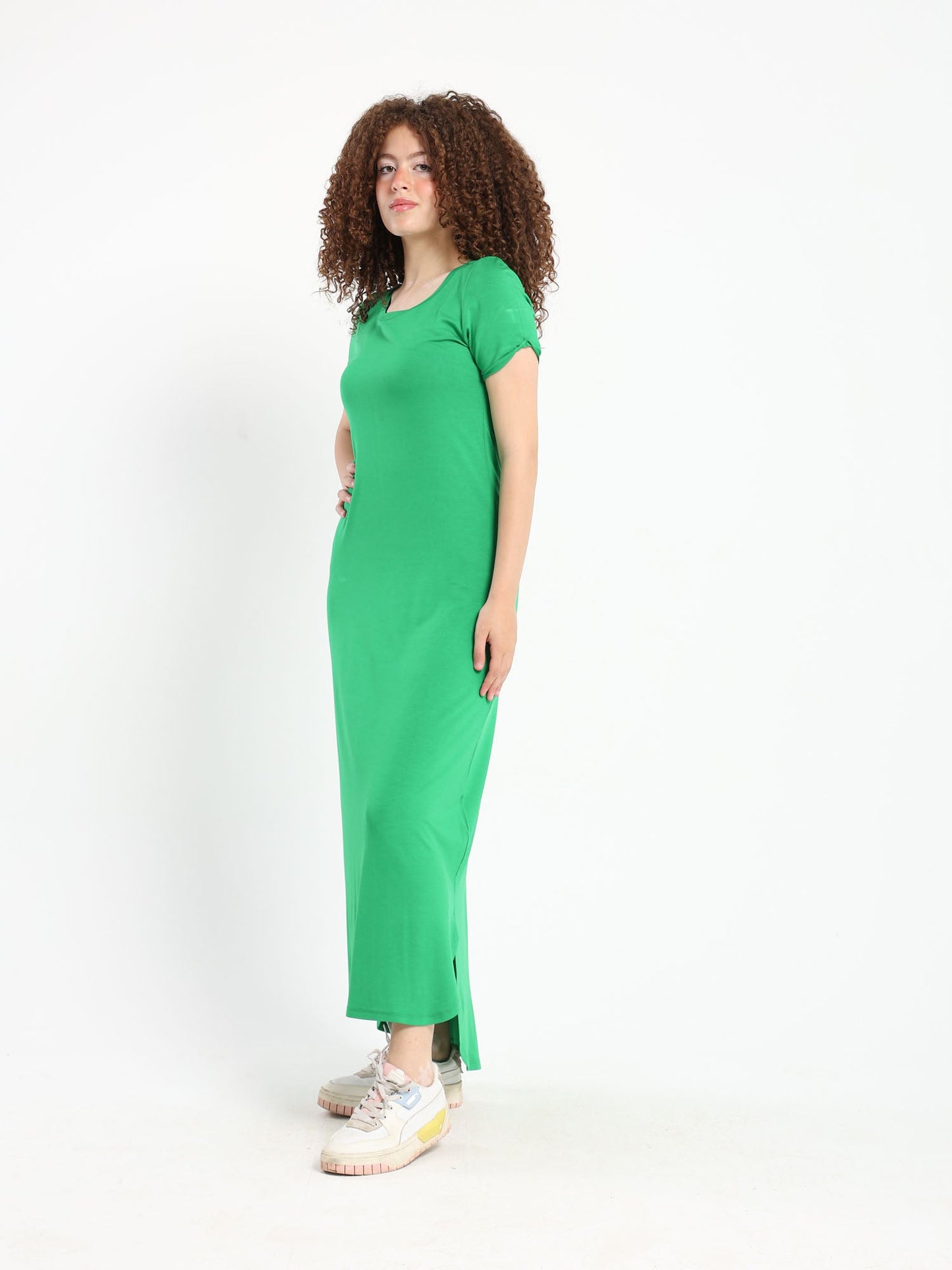 Dress - Round Hem - Short Sleeve - Outlet