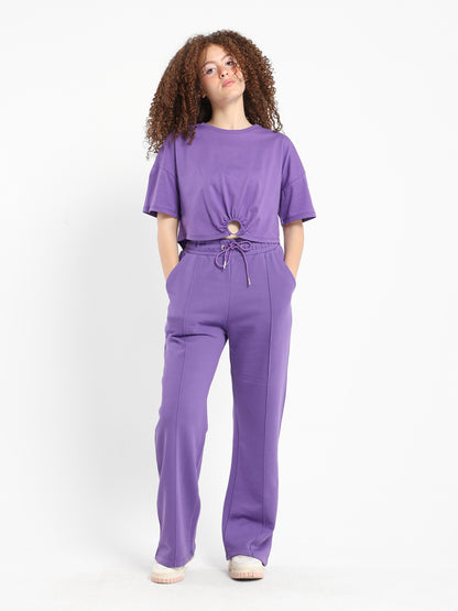 Cropped T-Shirt with Ring - Outlet