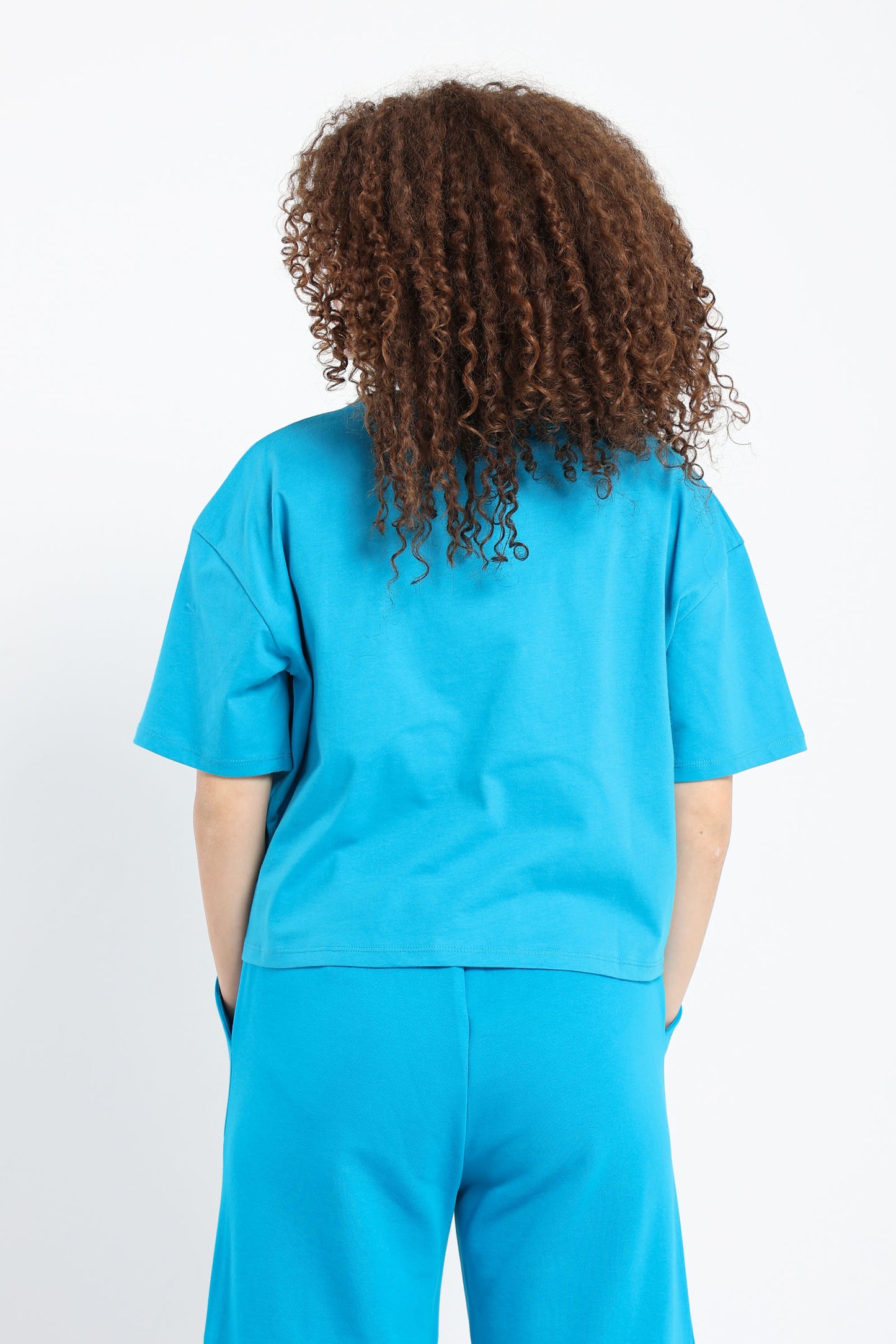 Casual Half Sleeves Tee Plain/Block - Outlet