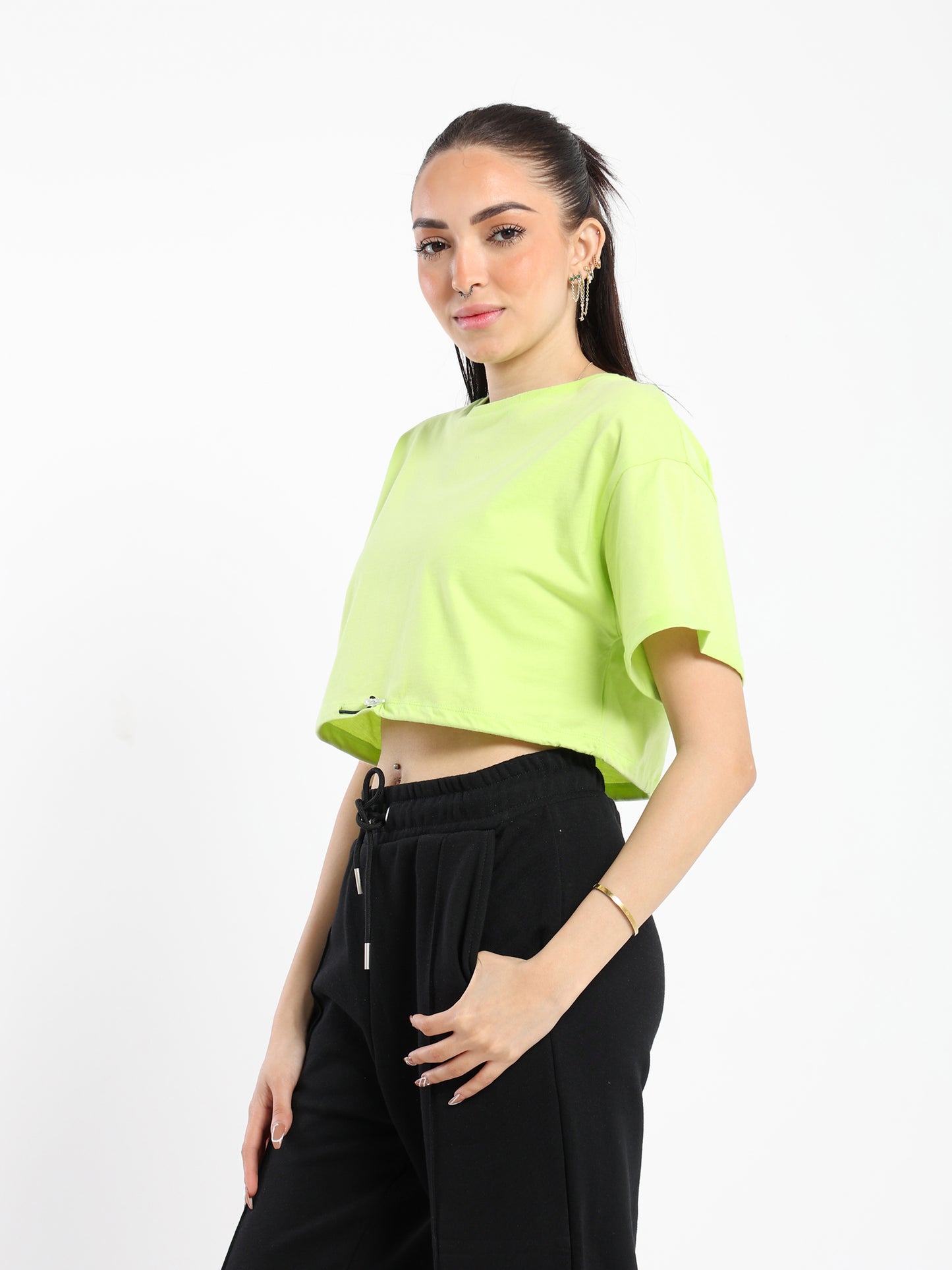 Drawstring Hem T-Shirt - Outlet