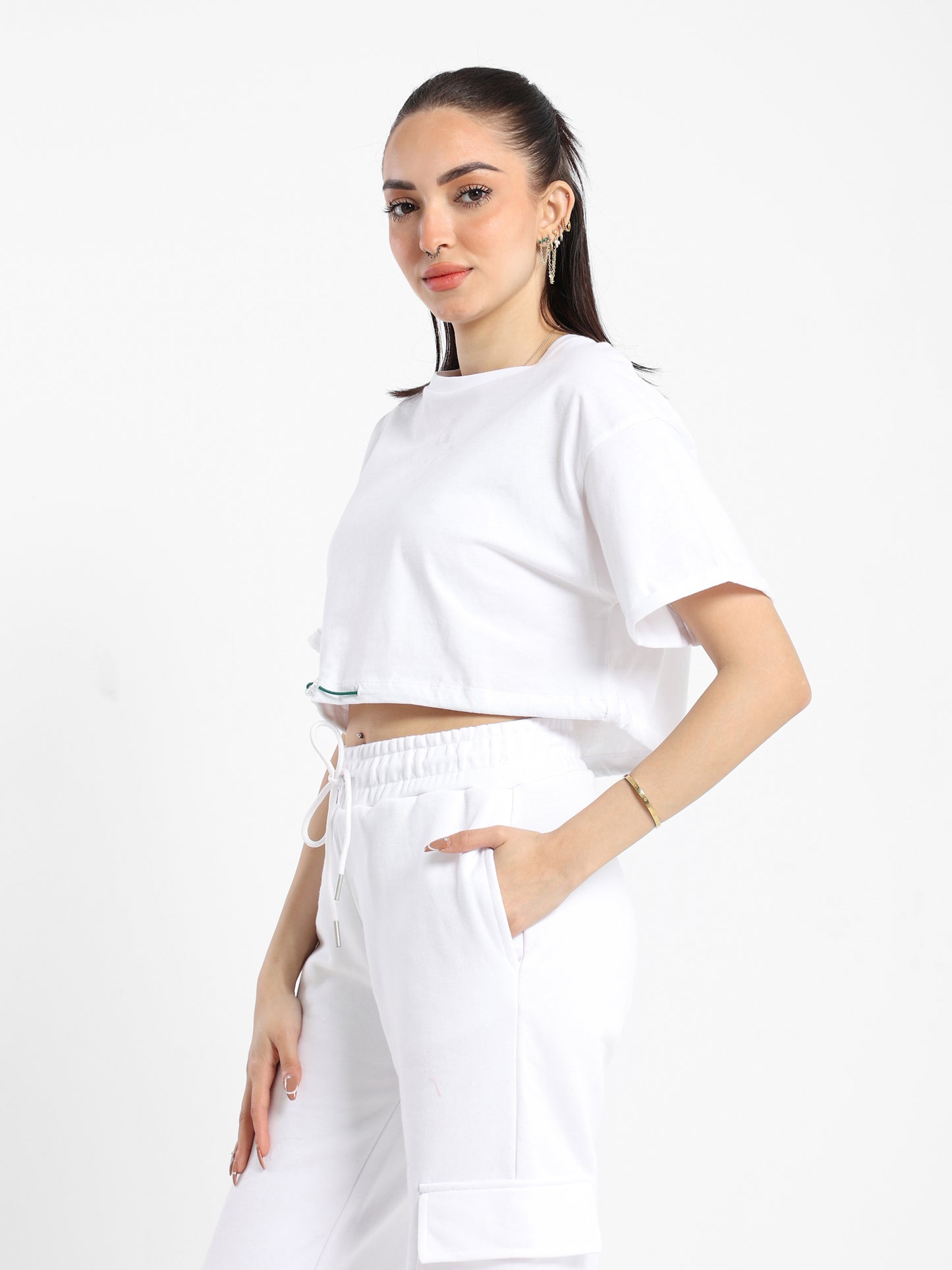 Drawstring Hem T-Shirt - Outlet