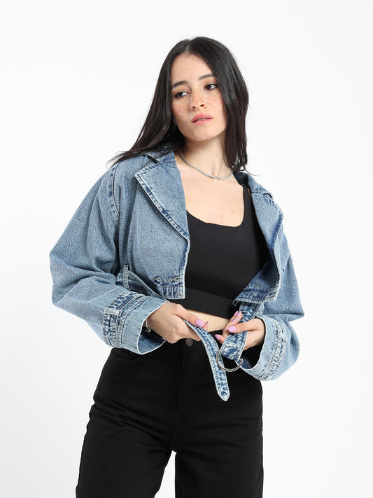 Denim Jacket - Cropped - Trench Design