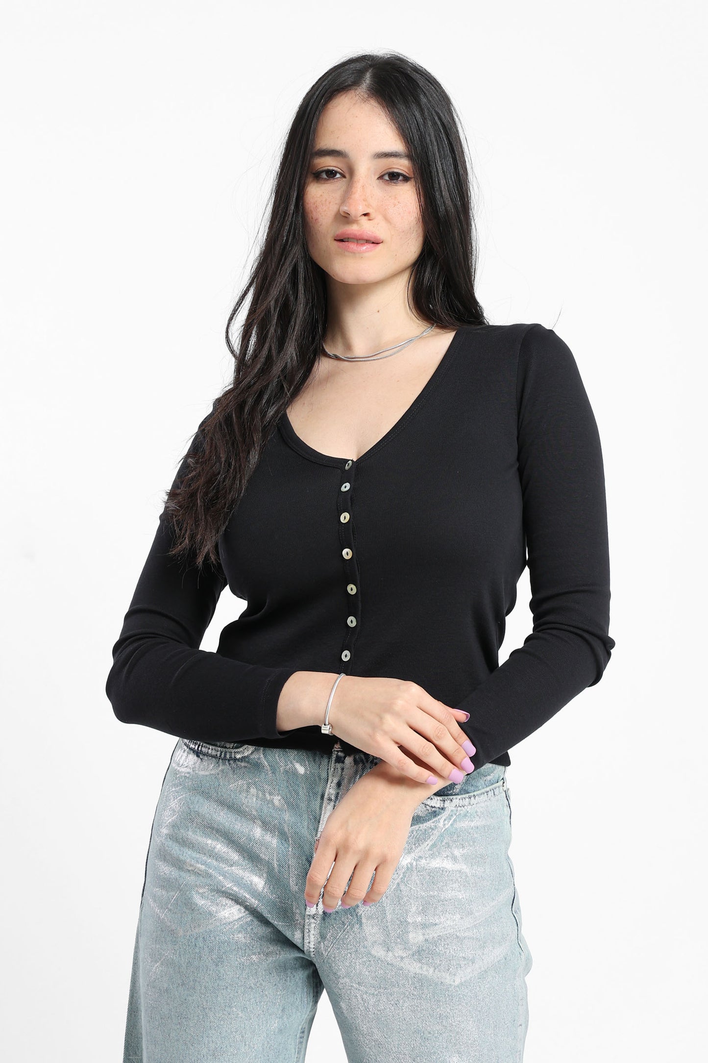 Basic Cardigan With Front Buttons - Outlet