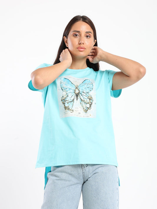 T-Shirt - Butterfly Print