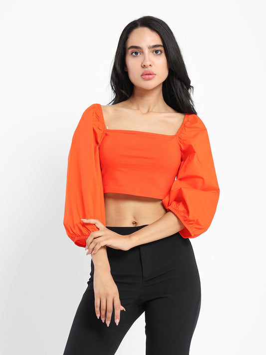 Poplin Sleeve Top - Outlet
