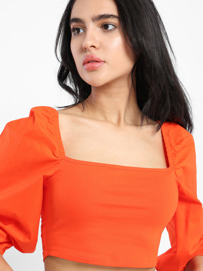 Poplin Sleeve Top - Outlet