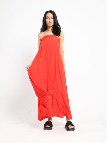 Strapless Maxi A Shape Dress