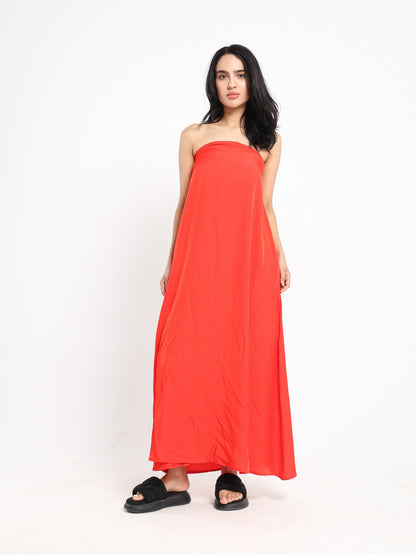 Strapless Maxi A Shape Dress