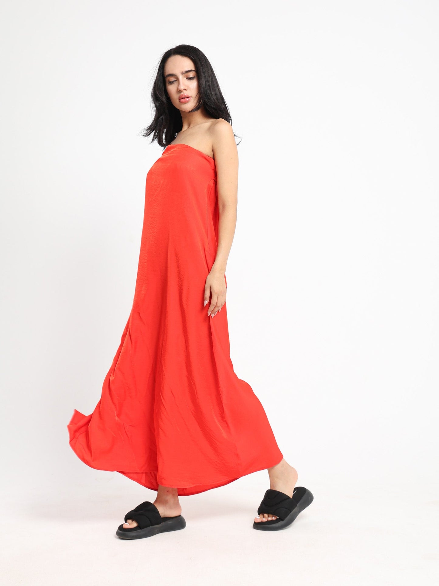 Strapless Maxi A Shape Dress
