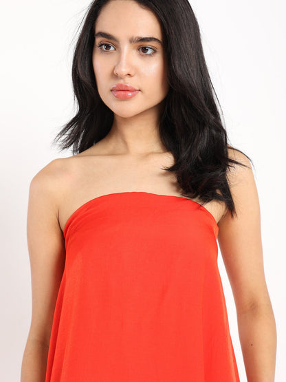 Strapless Maxi A Shape Dress