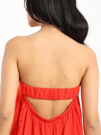 Strapless Maxi A Shape Dress