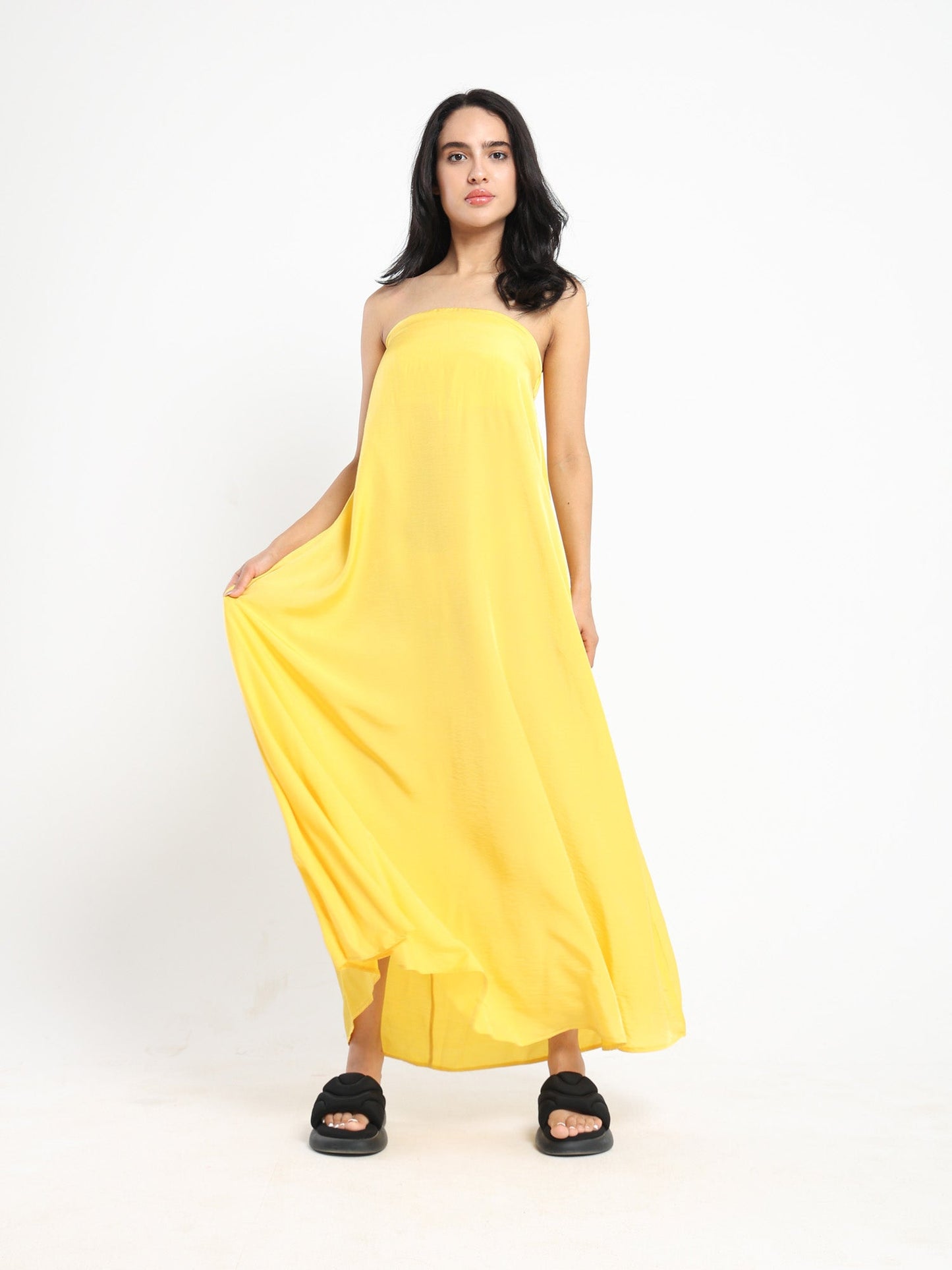 Strapless Maxi A Shape Dress