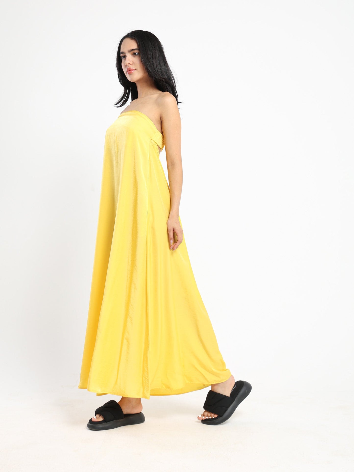 Strapless Maxi A Shape Dress