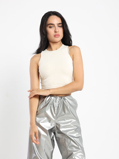 Cropped Halter Neck Top - Outlet