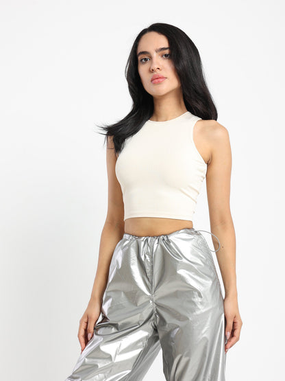 Cropped Halter Neck Top - Outlet