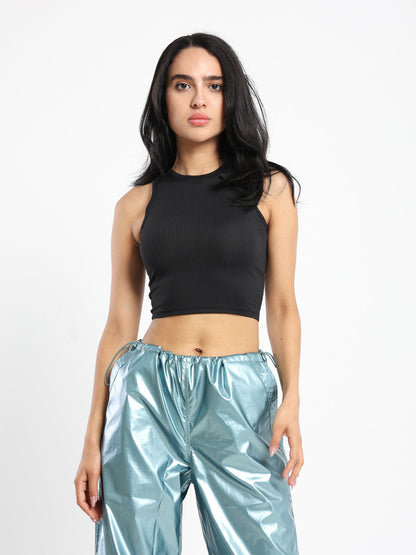 Cropped Halter Neck Top - Outlet