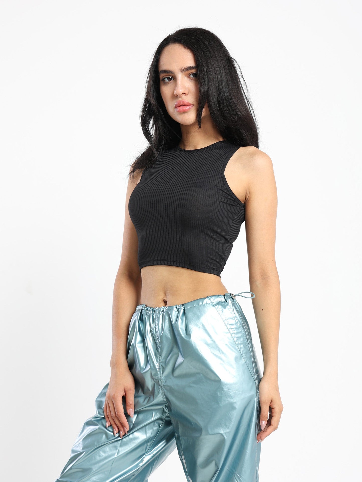 Cropped Halter Neck Top - Outlet