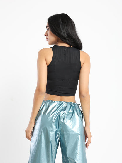 Cropped Halter Neck Top - Outlet