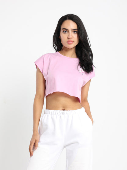 Drink Print Cropped T-shirt - Outlet