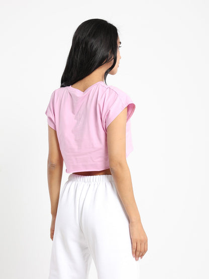 Drink Print Cropped T-shirt - Outlet