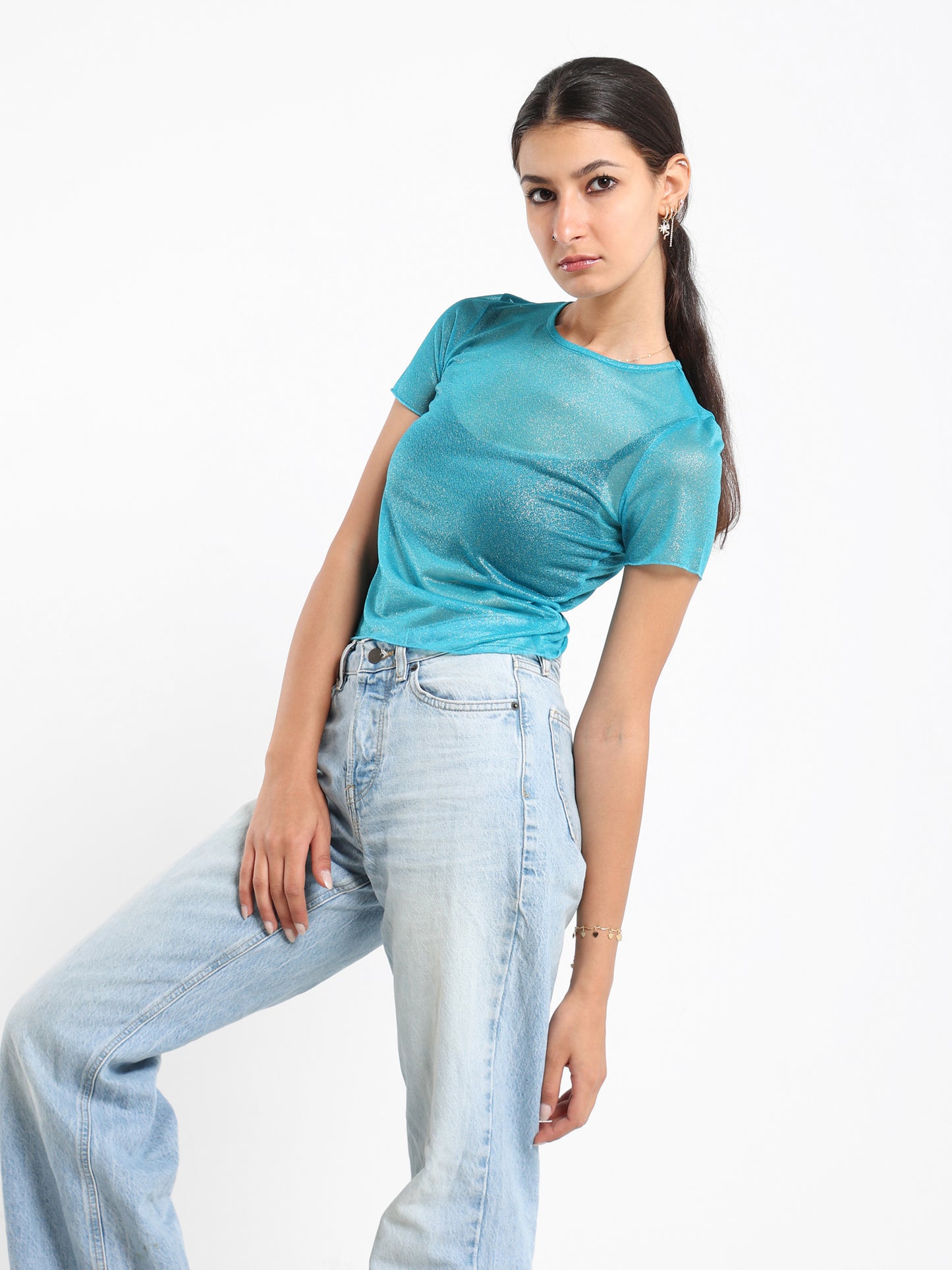 Half-Sleeve Mesh Top - Outlet