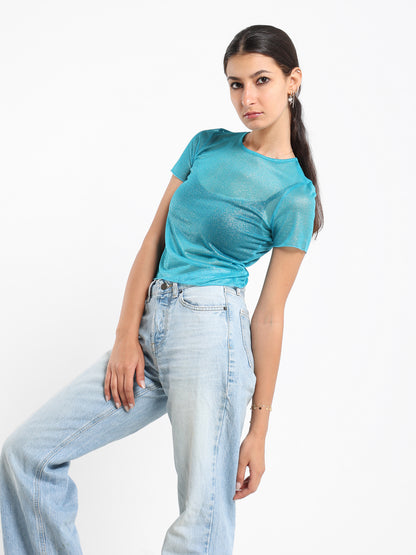 Half-Sleeve Mesh Top - Outlet