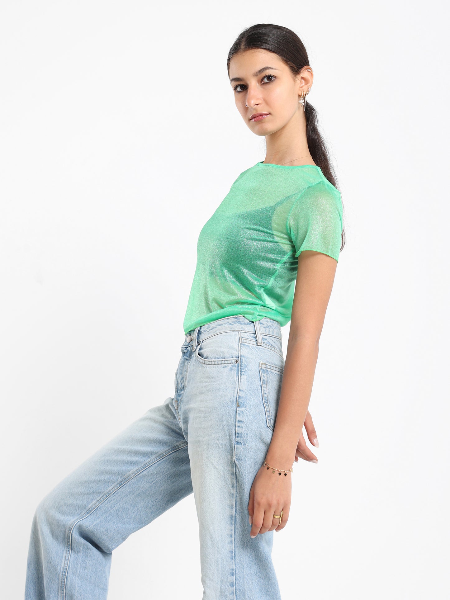 Half-Sleeve Mesh Top - Outlet