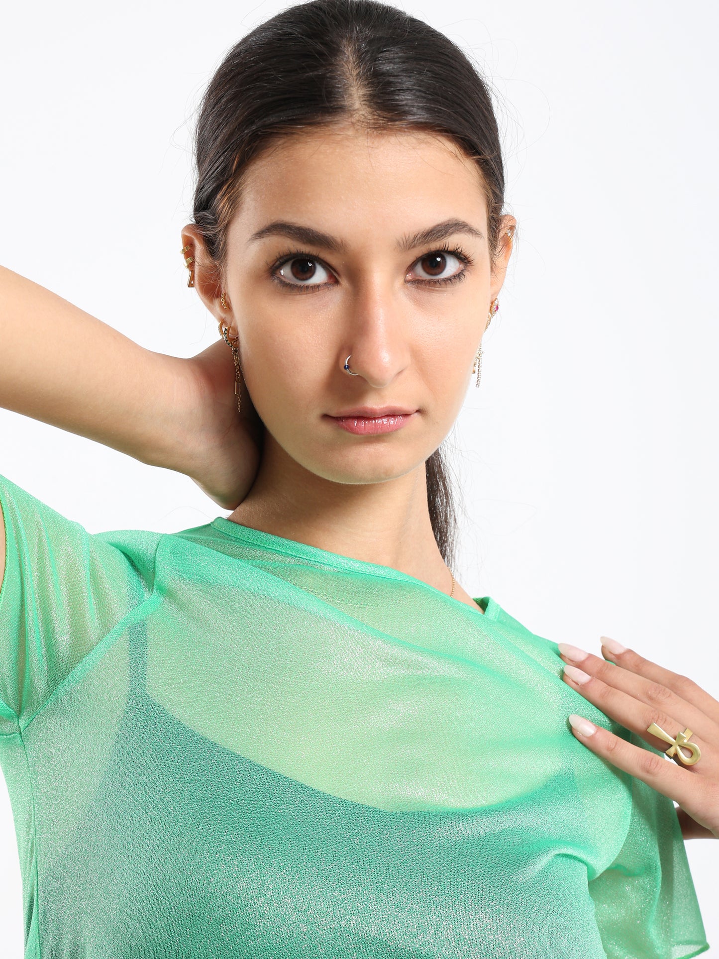 Half-Sleeve Mesh Top - Outlet