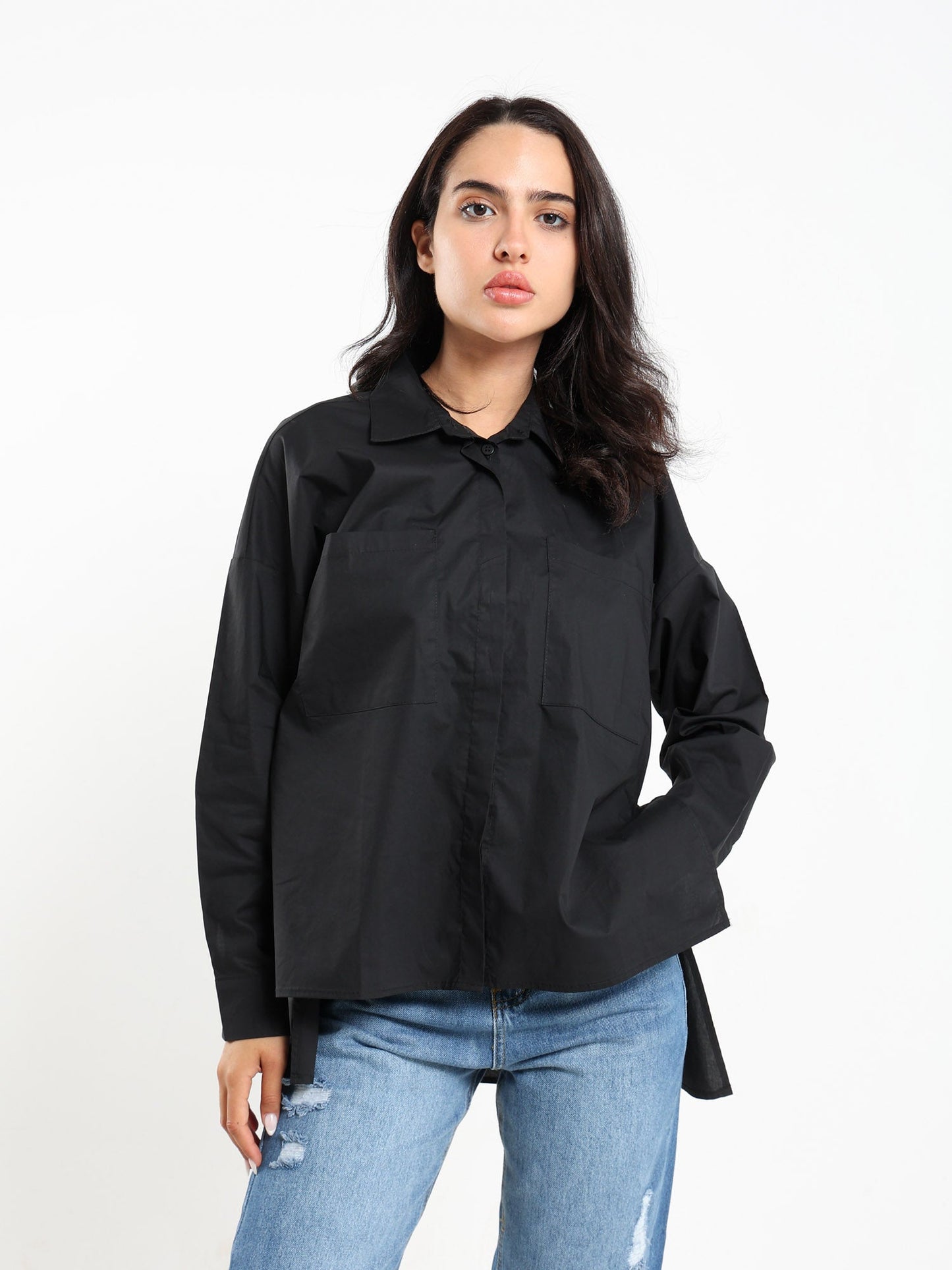 Shirts & Blouses High Low Oversized Shirt