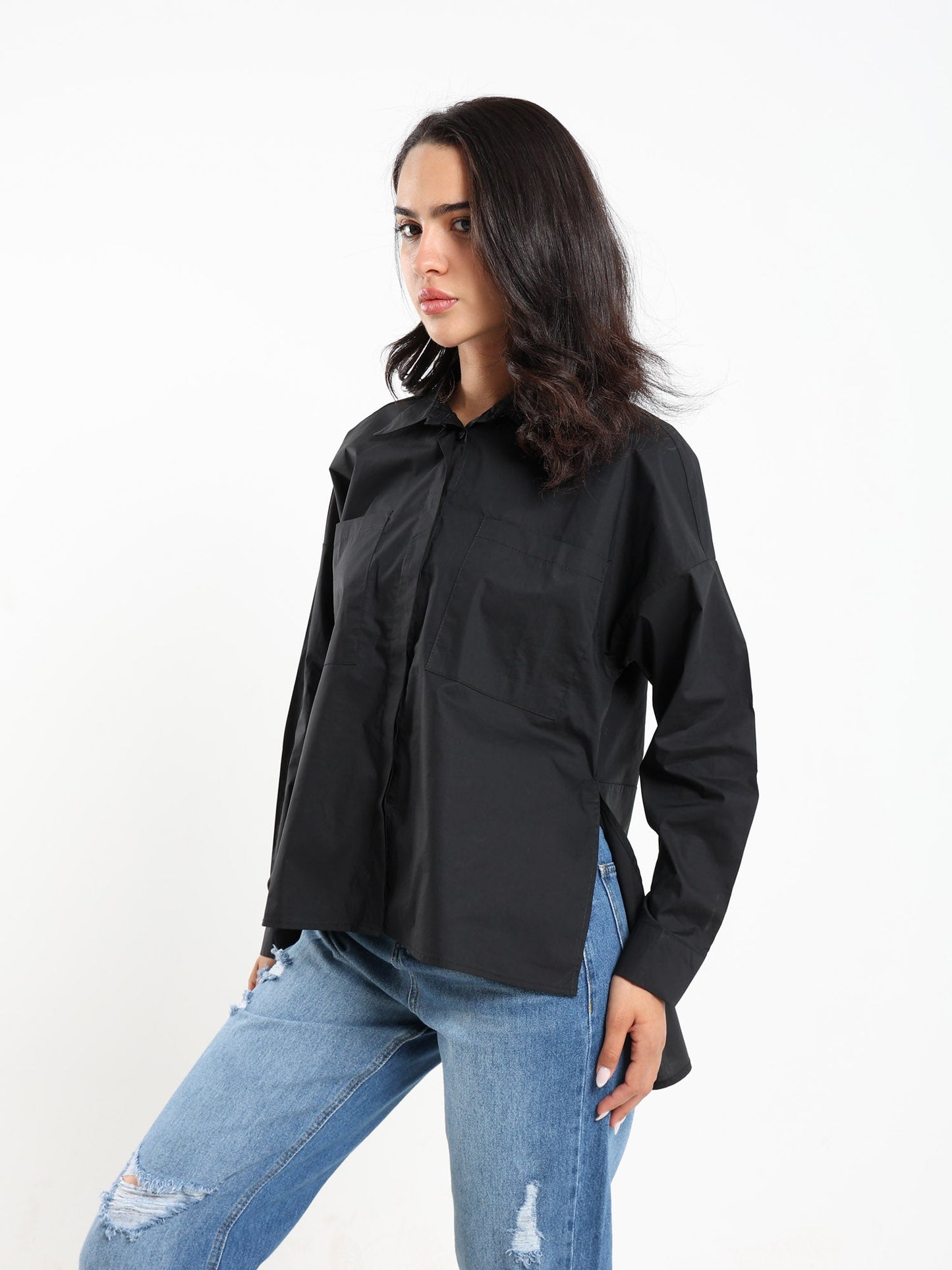 Shirts & Blouses High Low Oversized Shirt