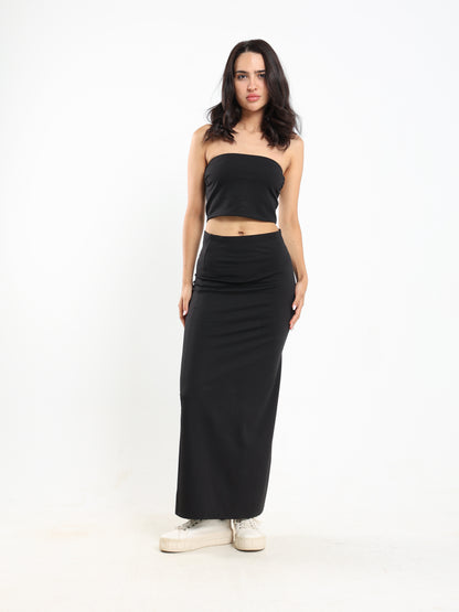 Maxi Skirt with Slit Back - Outlet