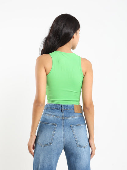Cropped Halter Neck Top - Outlet
