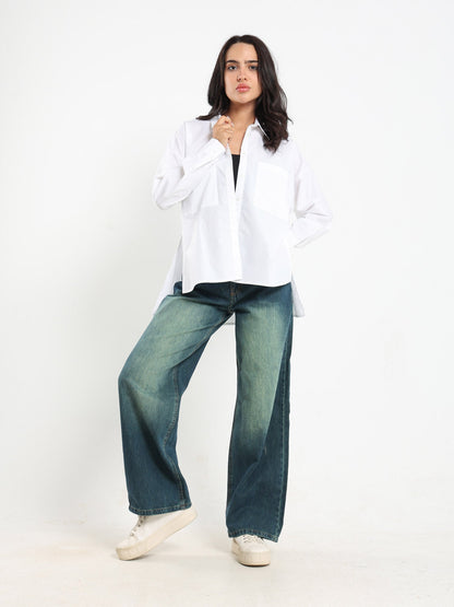 Shirts & Blouses High Low Oversized Shirt
