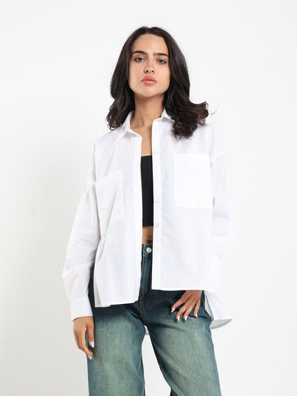 Shirts & Blouses High Low Oversized Shirt