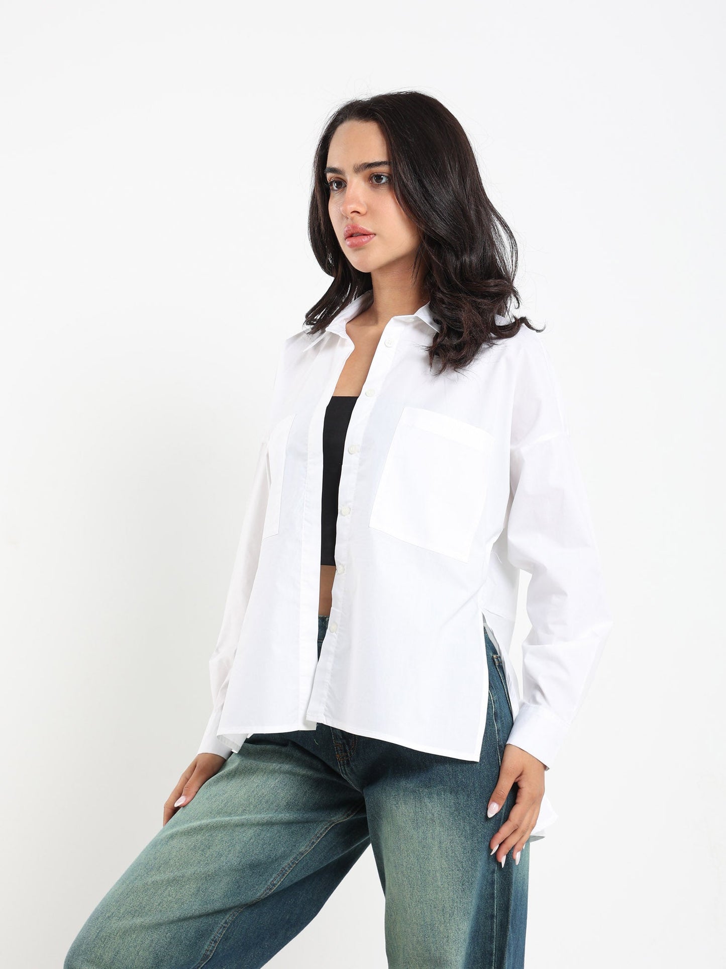 Shirts & Blouses High Low Oversized Shirt
