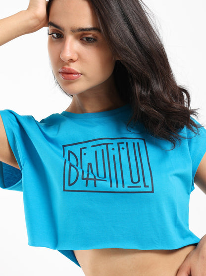 Tops & Tees  Beautiful  Printed Cropped T-Shirt