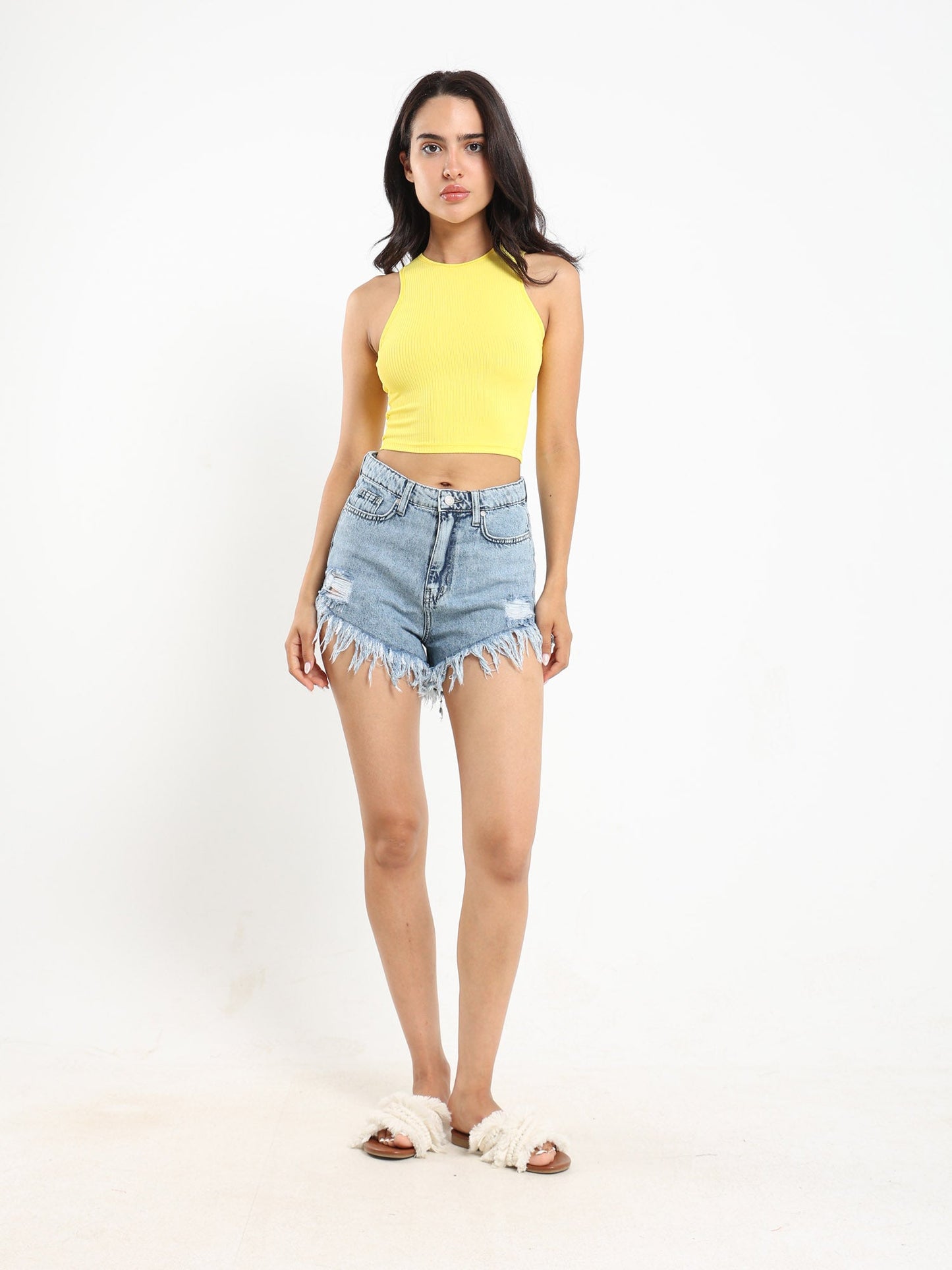 Cropped Halter Neck Top - Outlet
