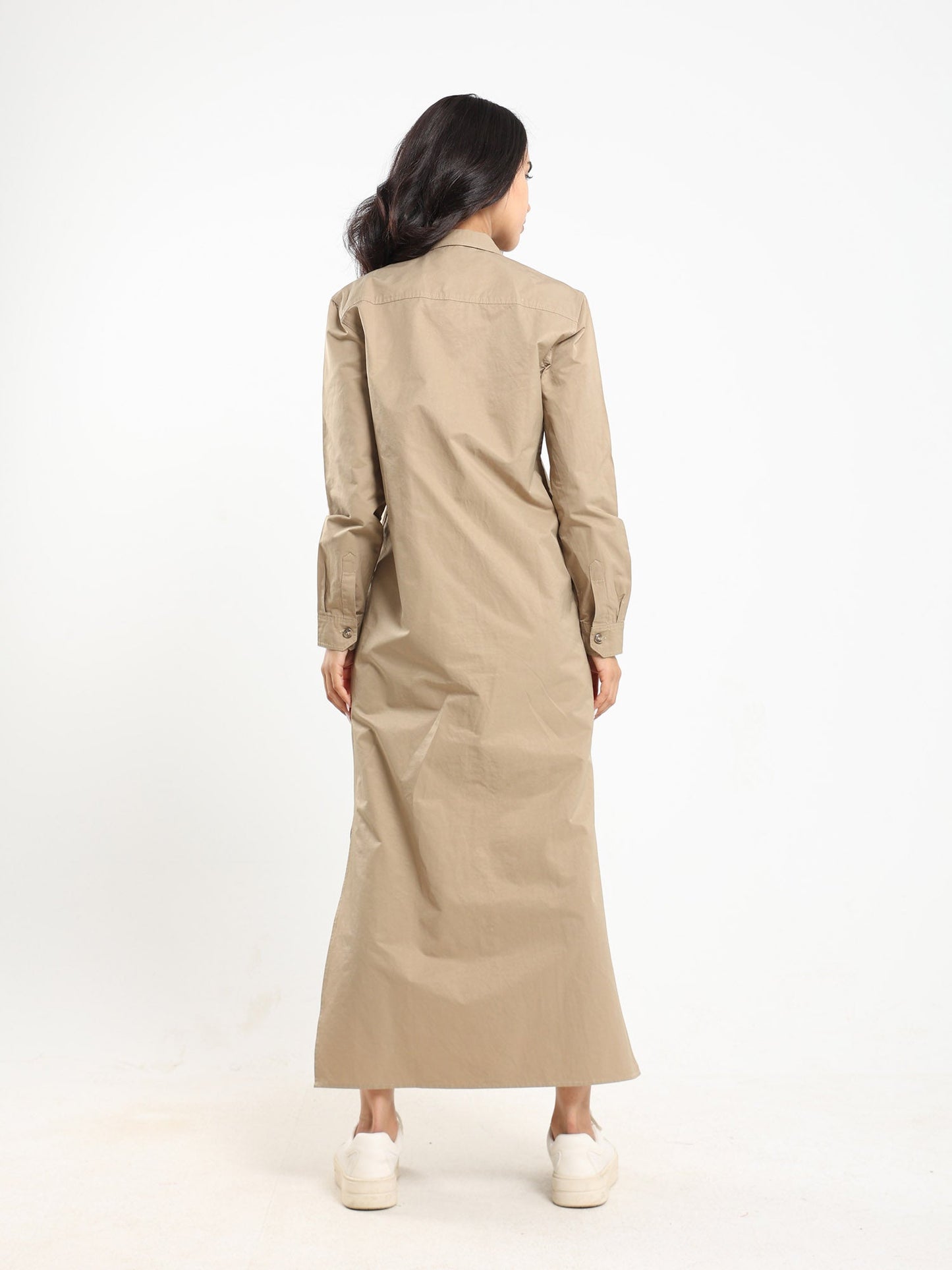 Dress Long Shirt Dress With Side  Slit - Outlet