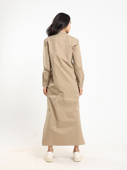 Dress Long Shirt Dress With Side  Slit - Outlet