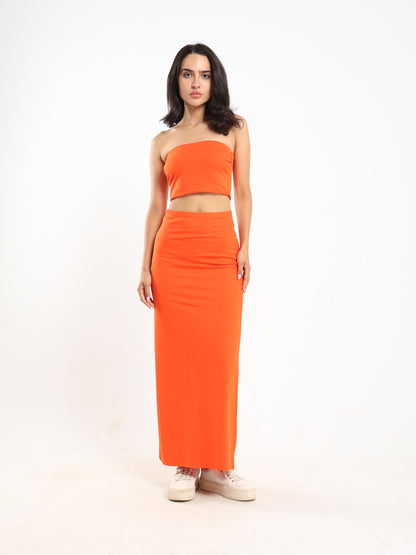 Maxi Skirt with Slit Back - Outlet
