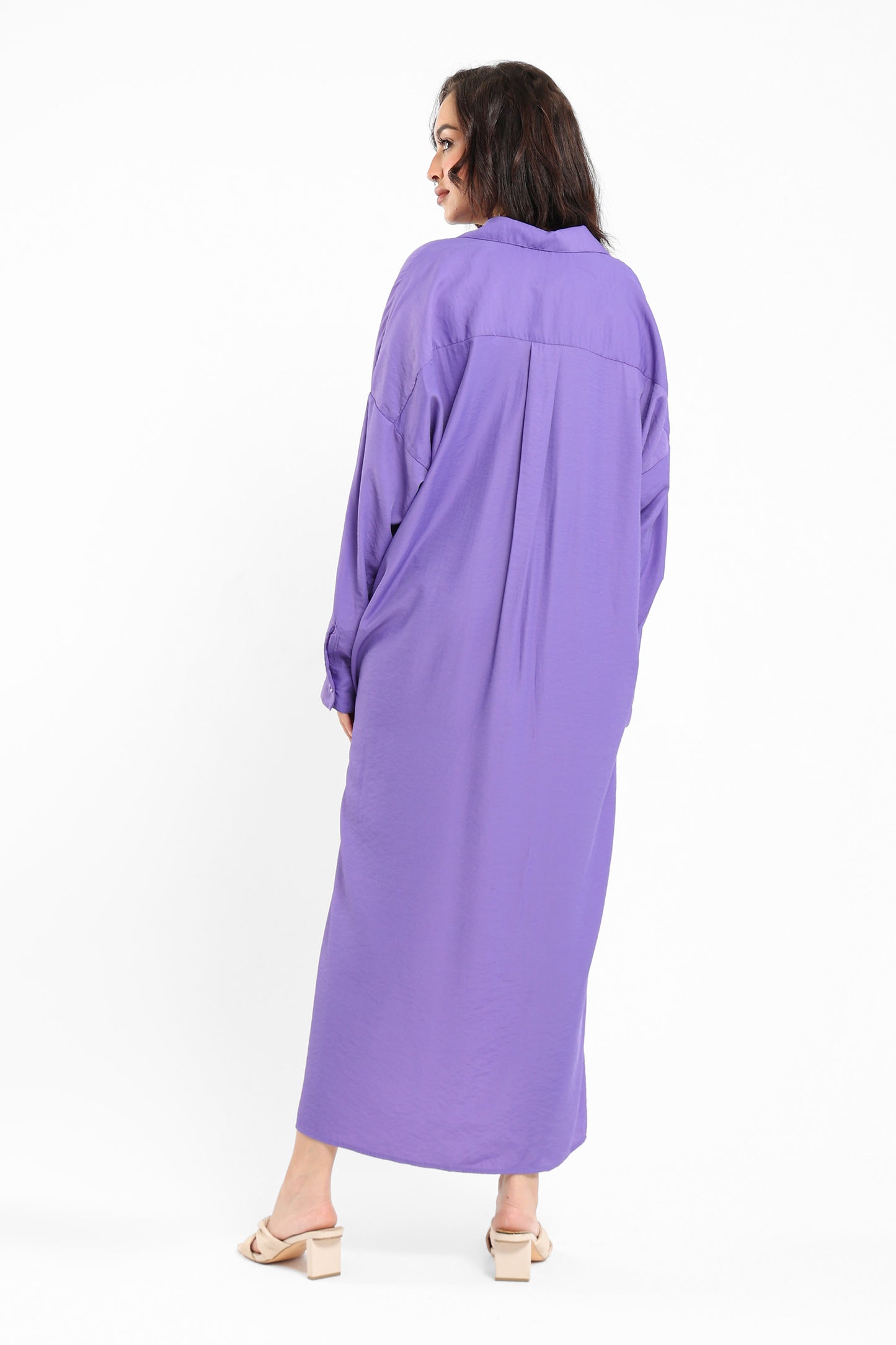 Long Shirt Dress with Slit Side