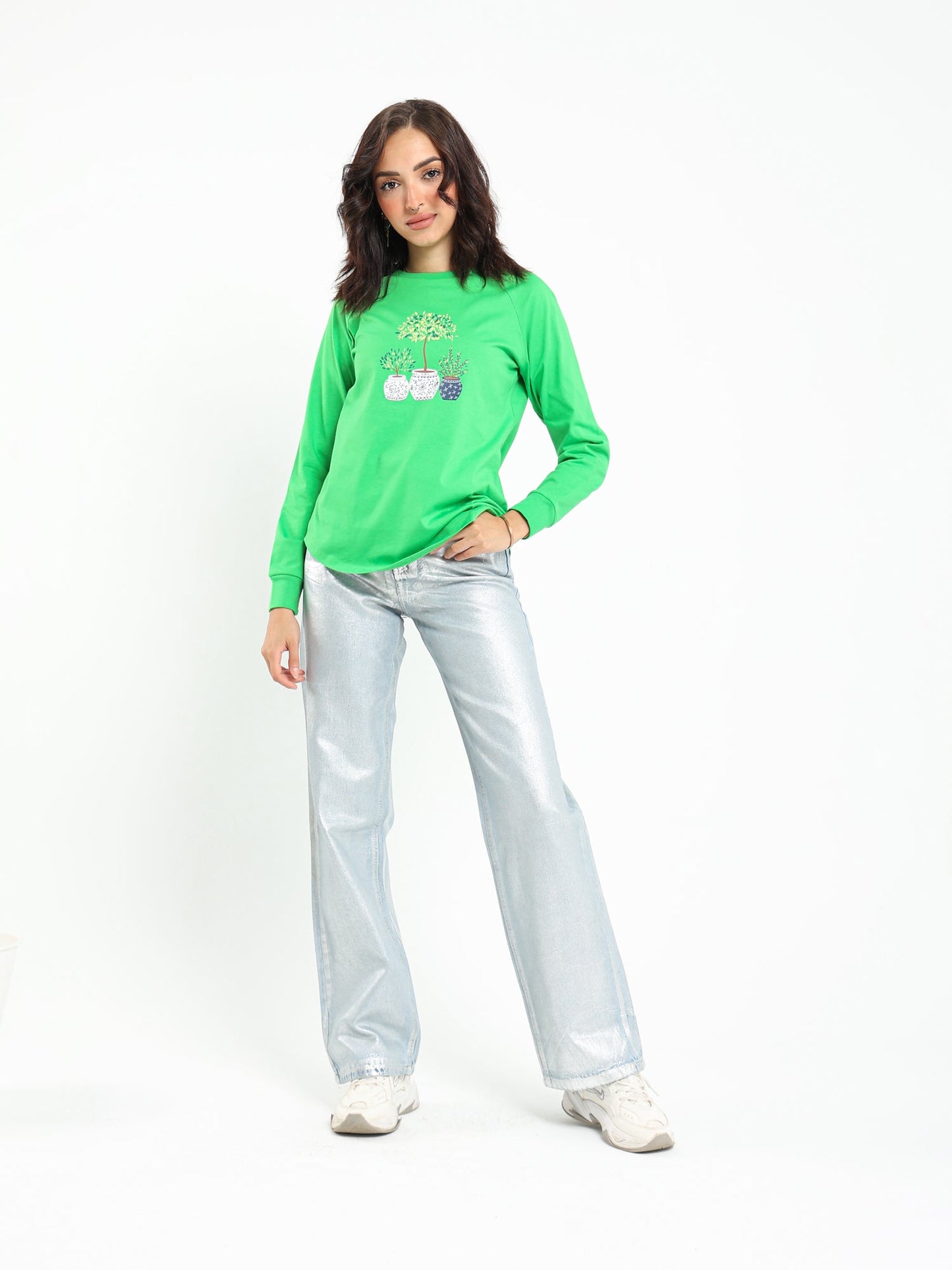 Tops & Tees Plants Print Raglan T-Shirt