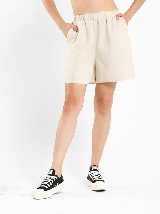 Paper Bag Linen Shorts - Outlet