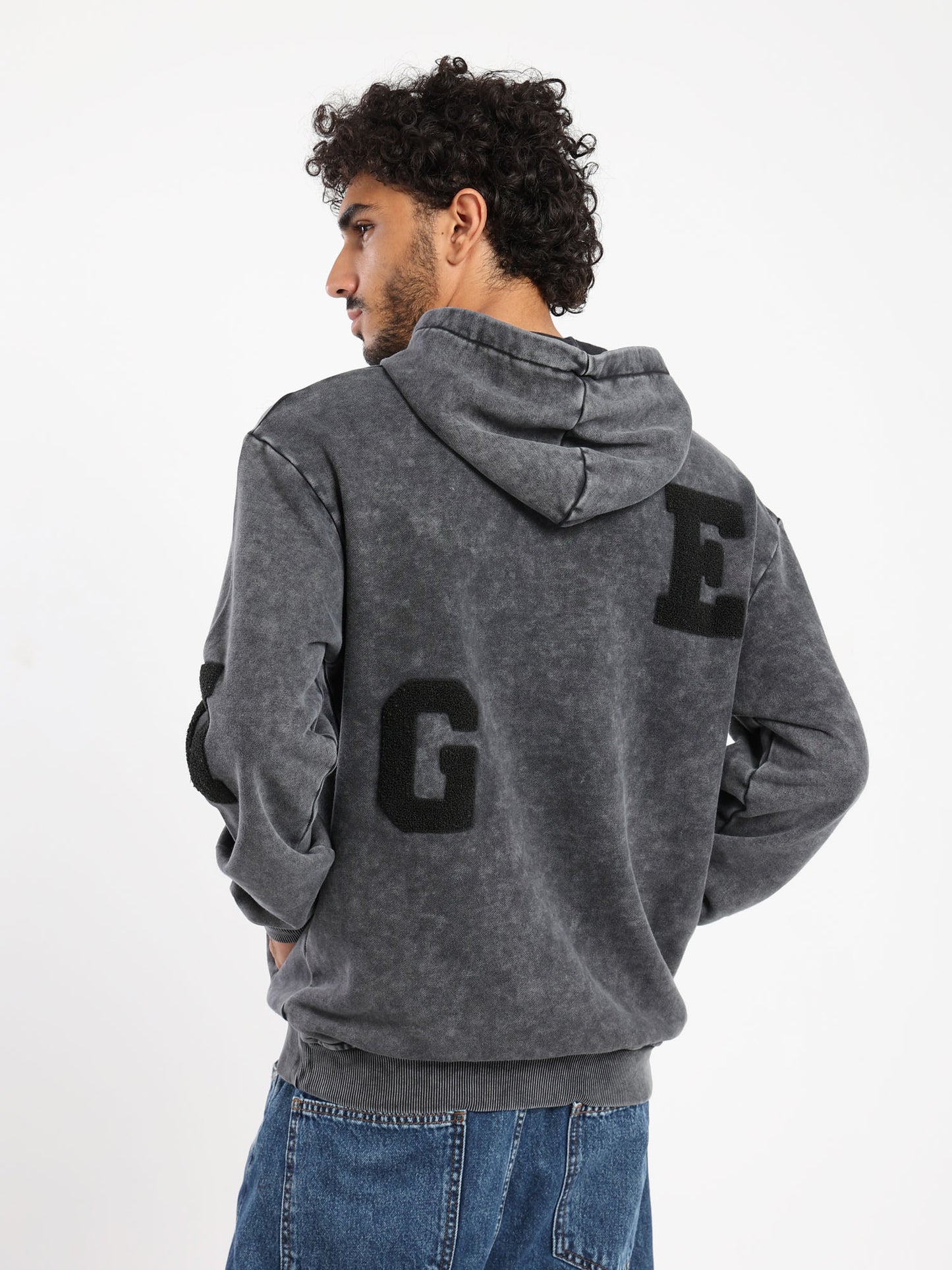 Oversized Hoodie with Place Print