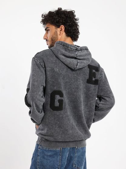Oversized Hoodie with Place Print